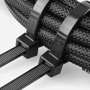 Cravate de couleur en nylon en plastique autobloquant 3*150mm Cravate fine rouge, jaune, verte et bleue - Product Image 2