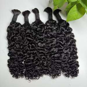 Produit capillaire en gros : Cheveux vierges bruts en vrac, 100% humains, bouclés style indien, pour la beauté - Product Image 2