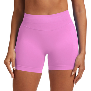 Pantaloncini da Corsa a Vita Alta per Donna, Modellanti e Traspiranti, Senza Cuciture, Vestibilità Aderente, Disponibili dalla Taglia Small alla XL, Pezzo Singolo - Product Image 4
