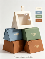Boîte cadeau de banquet portable, recyclable, étanche, avec fermeture magnétique et fenêtre transparente, personnalisable, impression quadricolore, boîte simple