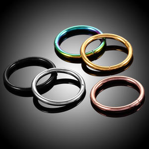 G23 टाइटेनियम हिंग सेगमेंट हूप रिंग क्लिंग 16 ग्राम 1.2 मिमी नाक की अंगूठी कान कार्टिलेज हेलिक्स - Product Image 5