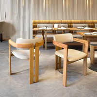 Chaise de salle à manger moderne en bois massif design simple et élégante maison hôtel restaurant école loisirs négociation nouveau métal chinois