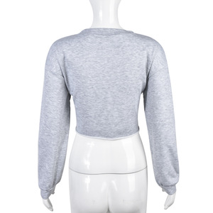 Streetwear mode <span class=keywords><strong>t</strong></span>-<span class=keywords><strong>shirt</strong></span> à lacets <span class=keywords><strong>femme</strong></span> personnalisé manches longues <span class=keywords><strong>t</strong></span>-<span class=keywords><strong>shirt</strong></span> court pour <span class=keywords><strong>femme</strong></span> - Product Image 6