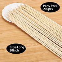Pack de 80-100 brochettes jetables en bambou biodégradables pour cuisines commerciales, fêtes barbecue et camping à fort volume de consommation