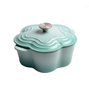 Pentola in Ghisa Smaltata a Forma di Fiore con Doppio Manico, Vendita Diretta dalla Fabbrica - Product Image 4