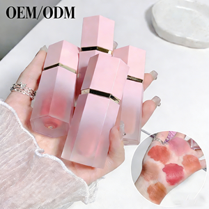 Rubor Líquido Vegano Personalizado con Tu Logotipo, con Brocha, Larga Duración, Hidratante, Resistente al Agua, Mineral, Color Rosa, Marca Privada - Product Image 1