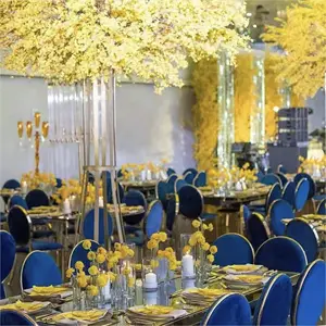 ZT-551 Hochzeit Tisch dekoration Gold Stand Künstliche Blumen Baum Hochzeit Baum Mittelstücke