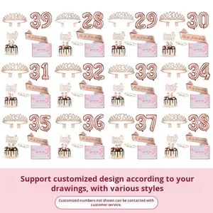 ชุดมงกุฎอัลลอย18th <span class=keywords><strong>2th</strong></span> 1th ทันสมัยสำหรับผมเจ้าหญิงพร้อมลูกโป่งผ้าโพกศีรษะสำหรับงานแต่งงานงานวันเกิดมงกุฏของตกแต่งสำหรับงานเลี้ยง - Product Image 4