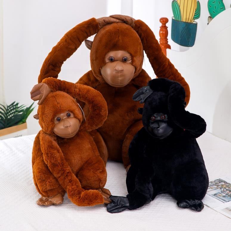 ブラウン ゴリラ ぬいぐるみ 2体セット Amazon.co.jp: ぬいぐるみ くったりゴリラ2 ウルトラBIG 柔らか