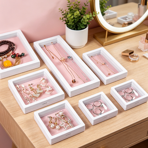 Caja de Exhibición de Joyería Colgante de PE de Varios Tamaños, Organizador Sellado Antioxidación para Collares, Anillos y Pendientes - Product Image 3