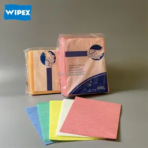 Wipex सभी प्रयोजन भारी शुल्क पोंछे रंग कोड रसोई साफ पोंछे Nonwoven सूखी पोंछे सफाई कपड़ा