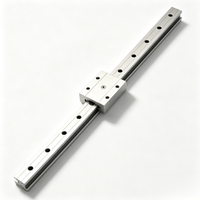 Bloc de guidage linéaire en alliage d'aluminium miniaturisé, rectifié avec précision, sans entretien, haute précision P0, étanche à la poussière IP54 pour applications compactes