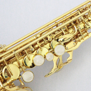 <span class=keywords><strong>Saxophone</strong></span> <span class=keywords><strong>soprano</strong></span> courbé en laiton laqué or à prix de gros - Product Image 3