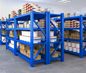 מתכת משקל משקל אחסון ללא מסמרות, 4 שכבות, 500 ק "ג נושאת, קל להרכיב מדף קל להרכיב - Product Image 5