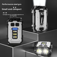 Mini lampe torche de poche multifonctionnelle LED super lumineuse alimentée par batterie AA porte-clés IP65 lampe de poche portable super puissante