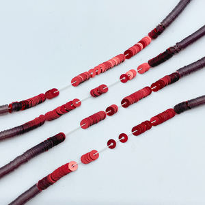 True Red 4 mm Français Plat Sequin GRS Certifié Broderie Paillettes pour Vêtements De Mariée De Luxe Mode Artisanat - Product Image 2