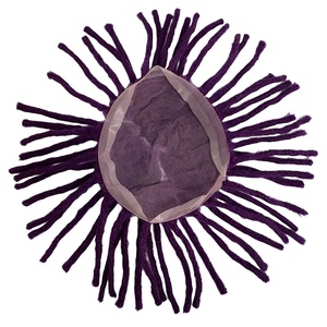 Pezzo pieno pizzo <span class=keywords><strong>uomo</strong></span> colorato viola capelli lunghi per <span class=keywords><strong>uomo</strong></span> nero dreadlocks Base di pizzo colore viola con 130% densità - Product Image 2