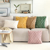 Vente en gros de housses de coussin moelleuses en peluche Housses de coussin d'intérieur en fausse fourrure de velours et de laine Housses de coussin à texture de dos de tortue