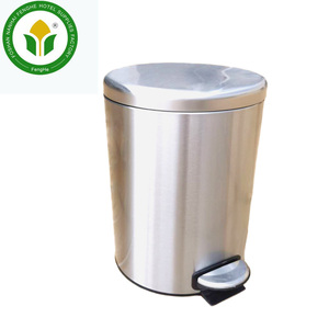 Household 2-layer polishing stainless steel foot pedal trash bin waste bin dustbin