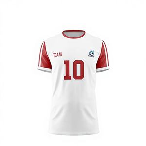 Maillot de football personnalisé de haute qualité, uniforme personnalisé, nom de l'équipe, numéro, logo, 100% polyester, séchage rapide, manches courtes, été pour - Product Image 1
