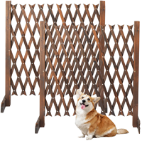 Clôture pour animaux de compagnie en bois extensible, style traditionnel, clôture de jardin pliable pour balcon, patio, barrière pour animaux de compagnie