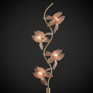 <span class=keywords><strong>Lampadaire</strong></span> LED moderne Lotus en fer et verre, design floral, le plus vendu, idéal pour salon, chambre, lecture, bureau, personnalisable - Product Image 3