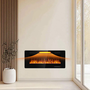 Pansee 50in Perapian Modern Tanam Dinding Pemanas Listrik Efek Api Realistis Hemat Energi Dikendalikan Aplikasi untuk Rumah Tangga - Product Image 4
