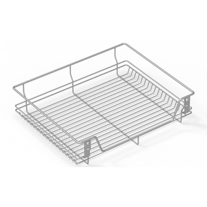 Modern Eco-Friendly Pull-out Dish Rack Cabinet Basket <b>Drawer</b>-Type Plate Freestanding <b>Slide</b> Rail Pot Pull Basket - Product Image 3