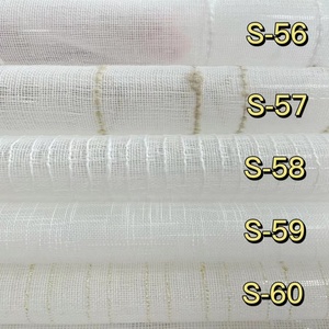 Cửa sổ <span class=keywords><strong>Sheer</strong></span> Rèm vải 100% polyester linen sọc phong cách vải tuyn vải - Product Image 6