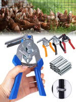 Clôture en treillis métallique Outils d'installation de cage pour animaux Oiseau Lapin Cage de poulet Pince à sertir M Clou Pince manuelle pour anneaux de porc
