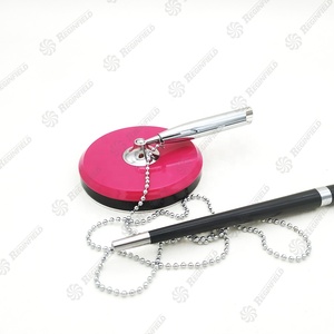 De oficina de metal de hotel palo escritorio bolígrafo contra <span class=keywords><strong>Banco</strong></span> con cadena - Product Image 2