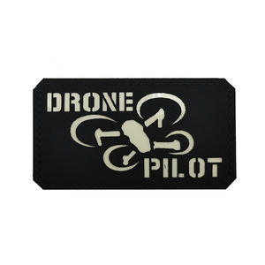DRONE <span class=keywords><strong>PILOT</strong></span> Chapeau thermocollant fait à la main écologique Badge de poitrine découpé au laser Lumière de nuit infrarouge réfléchissante Paquet de ruban magique - Product Image 5