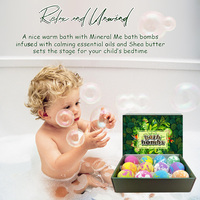 Bomei coffret cadeau en gros en stock 12 bombes de douche effervescentes de bain surprise pour enfants avec jouet amusant à l'intérieur