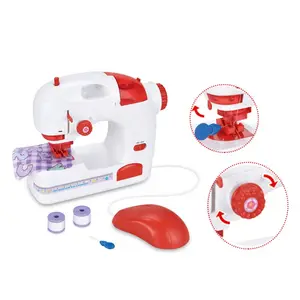 Popular B/O Portable Battery Operate Toys Mini Handheld Sewing Machines Toy For Children