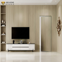 Porte invisible en aluminium et bois sur mesure, écologique, étanche, insonorisée, pour chambre à coucher, villa, cloison de pièce, avec revêtement en poudre
