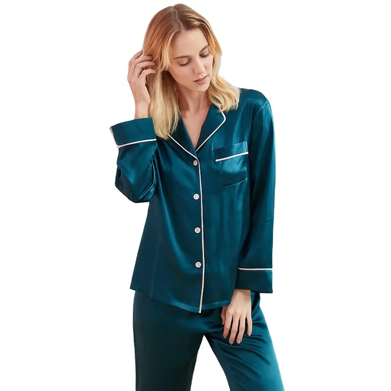 Damen Luxus Pyjama Sets Pure Silk Damen Casual Nachtwäsche Lounge wear Herren Nacht kleider Damen Nachtwäsche