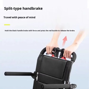 Portable Package Size Aluminum Min Lightweight Airplane Attendant Aisle Wheelchair Wholesale Cheap Price - Product Image 4