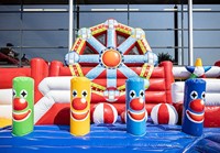 Ciudad de Diversión Inflable Gigante con Temática de Circo, Castillo Inflable Grande de PVC para Niños, Alquiler para Fiestas al Aire Libre