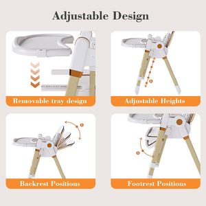 Silla Mecedora Portátil Multifuncional 2 en 1 Moderna y Segura para Bebés, Silla Plegable Ligera de Plástico, Silla de Comer para Niños - Product Image 4