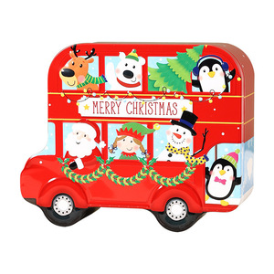 Caja de Almacenamiento Metálica Navideña con Diseño de Coche de las Artes Místicas, Roja, para Dulces, Galletas, Regalos, Organizador, Caja del Tesoro para Niños - Product Image 5