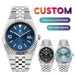 Reloj de Cuarzo para Hombre, Reloj de Cuarzo de Lujo, Reloj de Cuarzo Impermeable de Acero Inoxidable, Relojes de Pulsera Delgados para Mujer, Personalización en Línea - Product Image 1