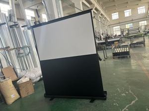 Pantalla de Cine Portátil Manual para Interiores y Exteriores de 90 Pulgadas 4:3, Pantalla de Proyección de Piso Enrollable Fácil de Transportar - Product Image 3