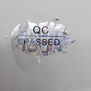 Holografische Waterdichte Label Stickers Op Maat Voor Magazijn Of Transport Kwaliteitscontrole <span class=keywords><strong>Qc</strong></span> Doorgegeven Stickers Verpakkingsetiketten - Product Image 6