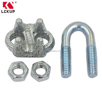 Vente en gros de pinces à câble en acier, clips de verrouillage en forme de U, pinces à câble robustes, pinces à câble en acier galvanisé