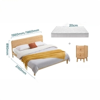 Fabricant de cadres de lit avec rangement en gros, meubles modernes en bois, lits doubles king-size et super king-size