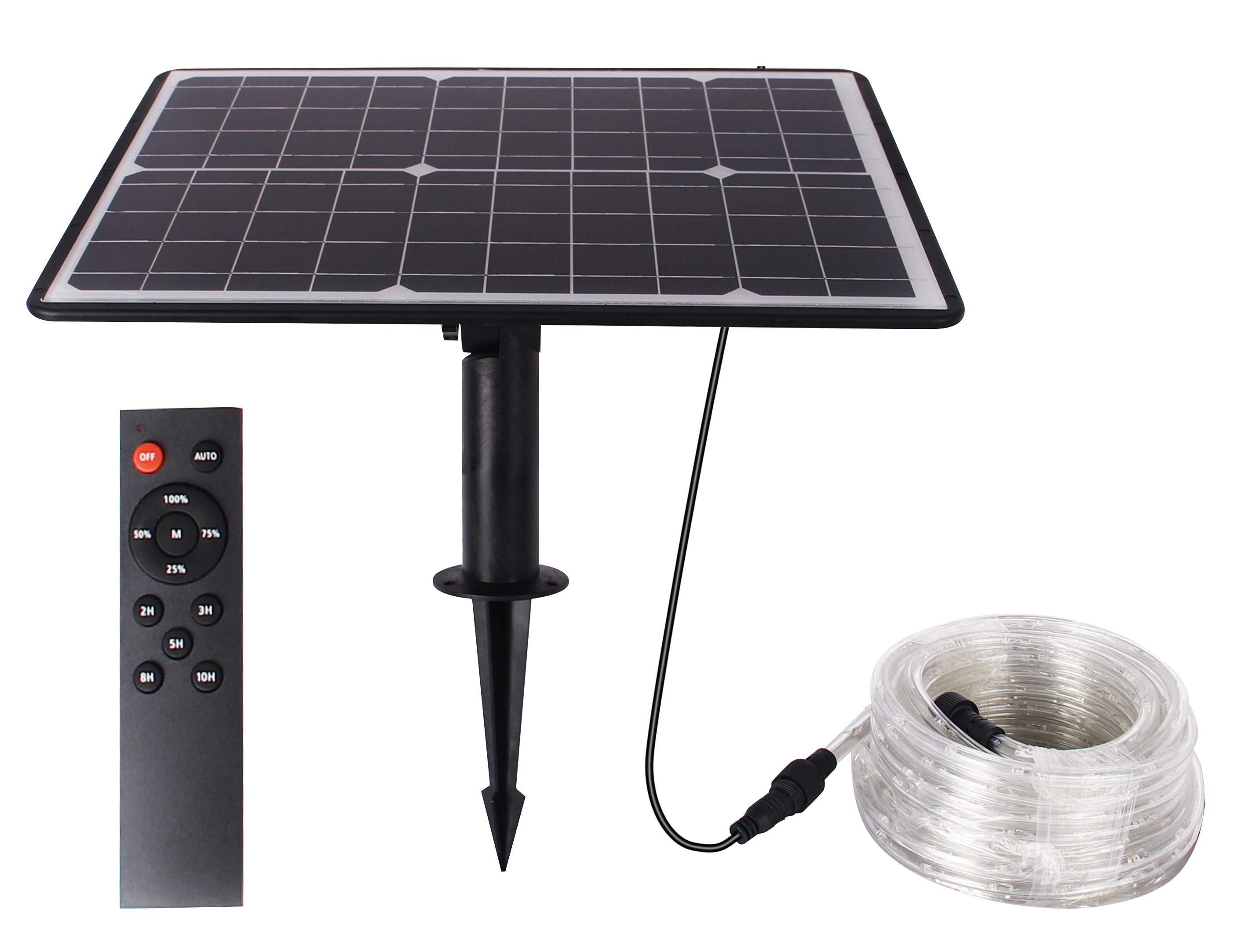 Dynamic RGB Multicolor Solar LED Light Strip Energy Saving Outdoor Ambient Lamp for House Eave Yard Garden Landscape Decoration