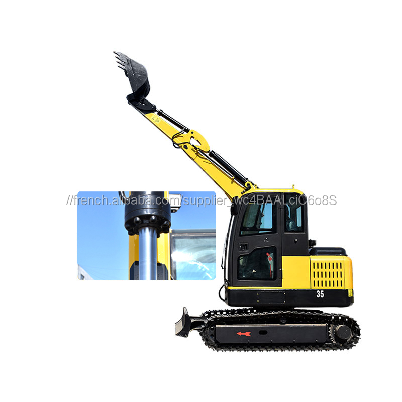 0.26 cube seaux chenille 3.5T 3.0T 3T 3.5 ton mini pelle 3600kg
