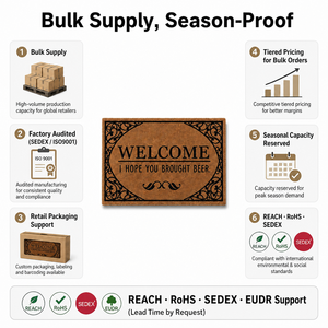 Tapis d'entrée personnalisé imprimé pour la porte d'entrée de la maison, le hall d'hôtel, le bureau, le magasin de détail, tapis de sol avec dos en caoutchouc, vente en gros - Product Image 2