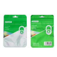 Sac d'emballage Ziplock en film plastique imprimé pour nouveau chargeur d'écouteurs et câble de données, sac Ziplock transparent en film PE nacré