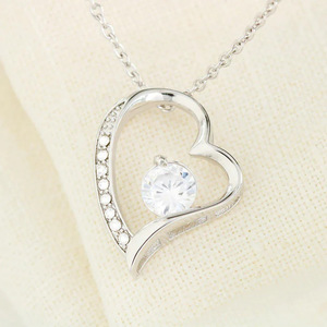สร้อยคอรูปหัวใจ Forever Love ประดับเพชรซิคอนเกรด Aaa สร้อยคอสแตนเลสสตีลสวยงามสำหรับคุณแม่ - Product Image 3
